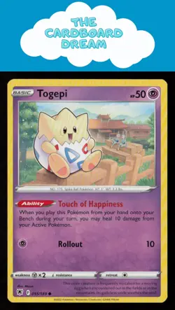 Togepi SWSH10: Astral Radiance #055/189 Common Pokemon Card - Image 1