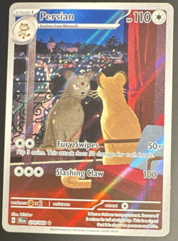 Persian 078/064 Shrouded Fable Illustration Rare Full Art Holo Pokemon TCG Card - Image 1