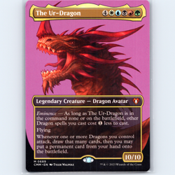 MTG The Ur-Dragon Borderless #689 CMM Commander Masters Normal M LP Magic Card - Image 1