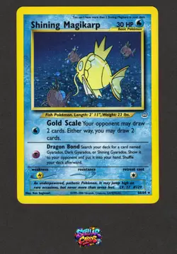 Pokemon Neo Revelation Shining Magikarp 66/64 Unlimited Holo Card Vintage - Image 1