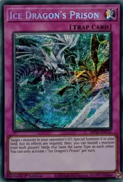 MP21-EN155 ICE DRAGON'S PRISON SECRET RARE 1ST EDITION YuGiOh CARD - Image 1