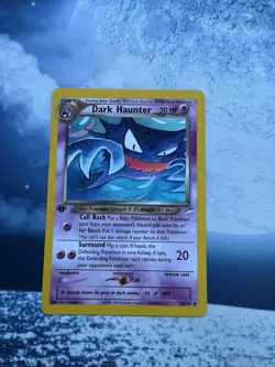 Dark Haunter 👻 36/105 Neo Destiny 1st Edition Vintage Pokemon Card NM- - Image 1