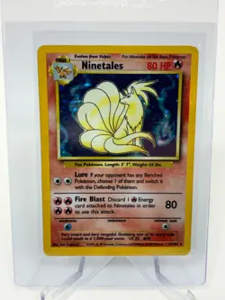 Pokemon TCG Ninetales Base Set Holo Unlimited Rare Card 12/102 - Image 1