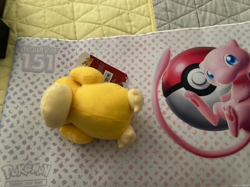 LOT OF POKEMON CARDS (SOME RARE), PLUSH, CARD STAND AND 151 MAT - Image 2