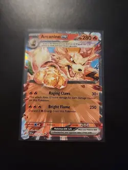 Arcanine EX 032/198 NM Scarlet Violet Base DOUBLE RARE Holo Pokemon TCG Card - Image 1