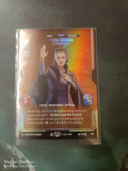 Star Wars Unlimited LotF Prestige Foil Card LOF1082 Leia Organa - Image 1