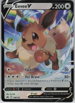 Pokemon Crown Zenith Eevee v #108/159 - Image 1