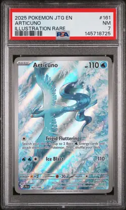 2025 Pokemon Jtg En-Journey Together #161 Articuno Illustration Rare PSA 7 - Image 1