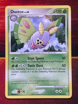 Dustox 25/130 Non-holo Rare - 2007 Pokemon Diamond & Pearl Base Set - LP/LP+ - Image 1