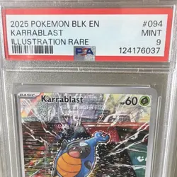 Pokemon TCG Karrablast Sv: Black Bolt Illustration Rare Holo 094/086 PSA 9 - Image 2