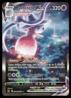 Pokemon Cards Hatterene VMAX GG47/GG70 Crown Zenith Galarian Gallery Holo NM - Image 1