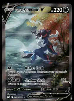 Pokemon Cards Hisuian Samurott V GG51/GG70 Crown Zenith Galarian Gallery Holo NM - Image 1
