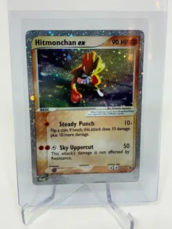 Pokemon 2003 Pokemon EX Ruby and Sapphire #98 Hitmonchan ex HOLO - Image 1