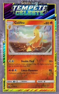 Galifeu Reverse - SL07:Tempete Celeste - 27/168 -Carte Pokemon Neuve Francaise - Image 1
