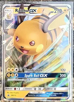 Pokemon 2019 Black Star Promo Raichu GX SM213 NM - Image 1