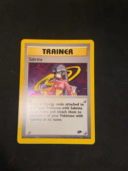 Pokemon TCG Sabrina Trainer Holo Rare Gym Challenge 20/132 LP - Image 1