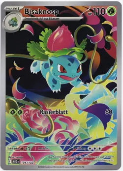 Pokemon Bisaknosp Illustration Rare Mega-Entwicklung 134/132 NM Deutsch - Image 1