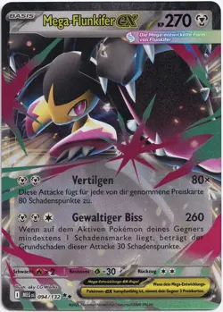 Pokemon Mega-Flunkifer ex Double Rare Mega-Entwicklung 094/132 NM Deutsch - Image 1