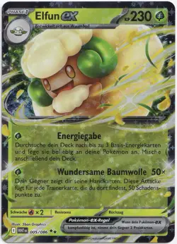 Pokemon Elfun ex Double Rare Weiße Flammen 005/086 NM Deutsch - Image 1