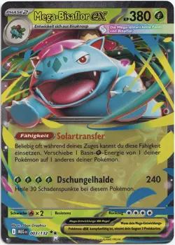 Pokemon Mega-Bisaflor ex Double Rare Mega-Entwicklung 003/132 NM Deutsch - Image 1