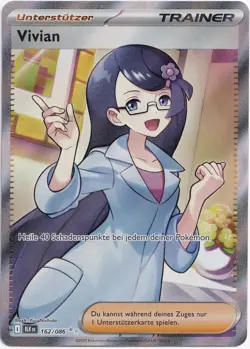 Pokemon Vivian Full Art Schwarze Blitze 162/086 NM Deutsch - Image 1
