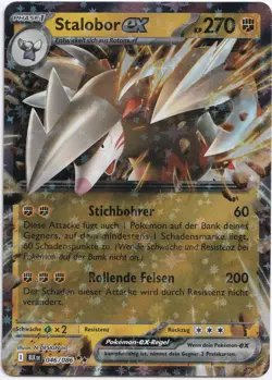 Pokemon Stalobor ex Double Rare Schwarze Blitze 046/086 NM Deutsch - Image 1