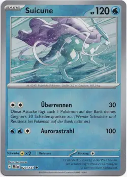 Pokemon Suicune Pokeball Reverse Prismatische Entwicklungen 024/131 NM DE - Image 1