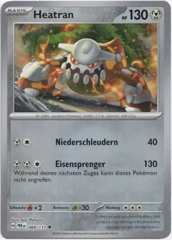 Pokemon Heatran Pokeball Reverse Prismatische Entwicklungen 068/131 NM DE - Image 1