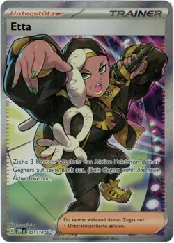 Pokemon Etta Full Art Obsidianflammen OBF 221/197 Near Mint Deutsch - Image 1