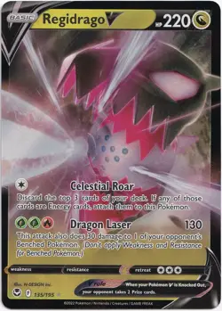 Pokemon Regidrago V Ultra Rare Silver Tempest 135/195 NM English - Image 1