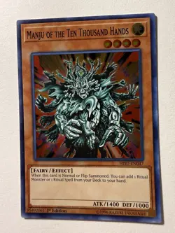 Manju of the Ten Thousand Hands HISU-EN047 Hidden Summoners 1st Ed Super Rare - Image 1