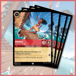 Disney Lorcana TCG: MOANA - UNDETERRED VOYAGER x4 Into the Inklands 117/204 - Image 1