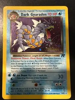 Pokemon TCG Dark Gyarados Holo Rare Card 8/82 Prerelease - Image 1