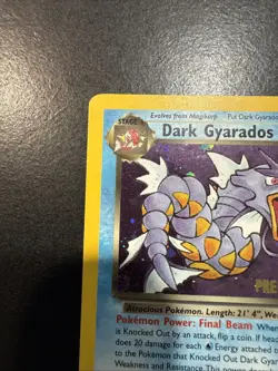 Pokemon TCG Dark Gyarados Holo Rare Card 8/82 Prerelease - Image 5