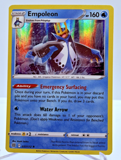 Pokemon TCG - Empoleon - Holo Rare Card - 37/172 Brilliant Stars - NEAR MINT - Image 1