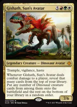 MTG - Gishath, Sun's Avatar - Ixalan - Light Play - Normal - Image 1