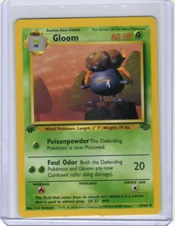 1st Ed Gloom Non-Holo WOTC Pokemon Card 37/64 Jungle Set - 732 - Image 1