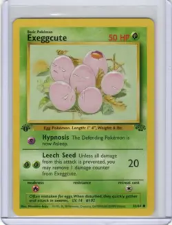 1st Ed Exeggcute Non-Holo WOTC Pokemon Card 52/64 Jungle Set - 738 - Image 1