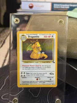 Pokemon TCG Dragonite Fossil 4/62 Holo Rare Unlimited Card Wizards of the Coast - Image 2