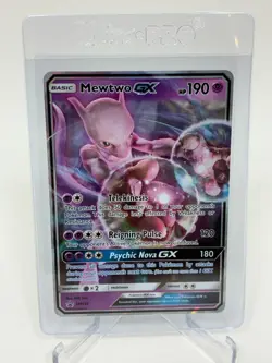 Pokemon Mewtwo GX Promo Holo Card SM196 Basic Psychic 190 HP SM Promos - Image 1