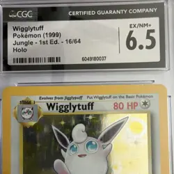 Pokemon Wigglytuff CGC 6.5 Jungle 1st Edition Holo Rare 16/64 1999 Card - Image 3