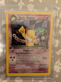 Pokemon Dark Hypno Holo Rare TCG Card 1st Edition 9/82 - Image 1