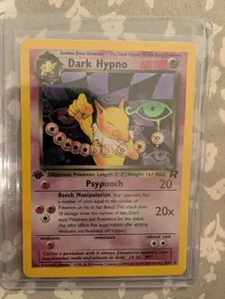 Pokemon Dark Hypno Holo Rare TCG Card 1st Edition 9/82 - Image 2
