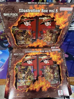 One Piece Card Game TCG Illustration Box Lot Of 2 Sealed with blister pack - Image 1