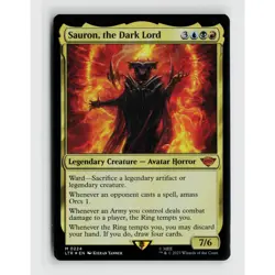 MTG Sauron the Dark Lord #224 LOTR The Lord of the Rings Foil M NM Magic Card - Image 1