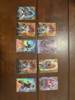 Bandai Dragon Ball Super FB01 Trunks Vegito Goku Black 10 Card Lot Holo - Image 2