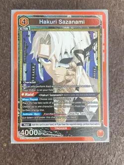 Bandai Union Arena Hakuri Sazanami Action SR 047 UE16BT/KGR1 4000 BP Red Card - Image 1