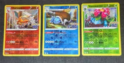 Pokemon 3 Card Pokemon GO Reverse Holo Lot Venusaur/Charizard/Blastoise N/M - Image 1