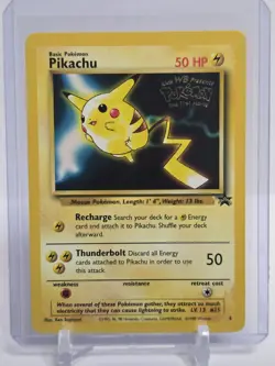 Pikachu - 4 - Pokemon Wizards Black Star Promo Card WB LP - Image 1