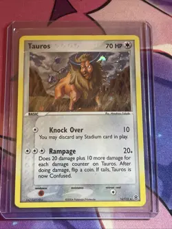 Pokemon Card - Tauros FireRed & LeafGreen 16/112 Holo Rare MP - Image 1